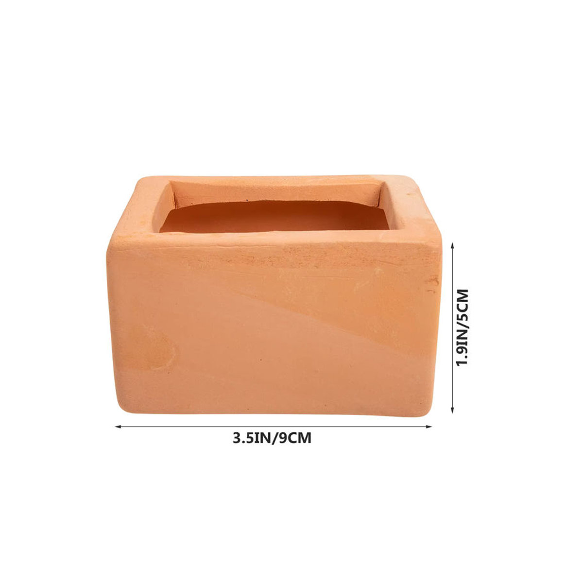 3er-Set quadratische Terrakotta Blumentöpfe aus Keramik in Rot, Braun und Orange für Sukkulenten und Dekoration - Bild 2