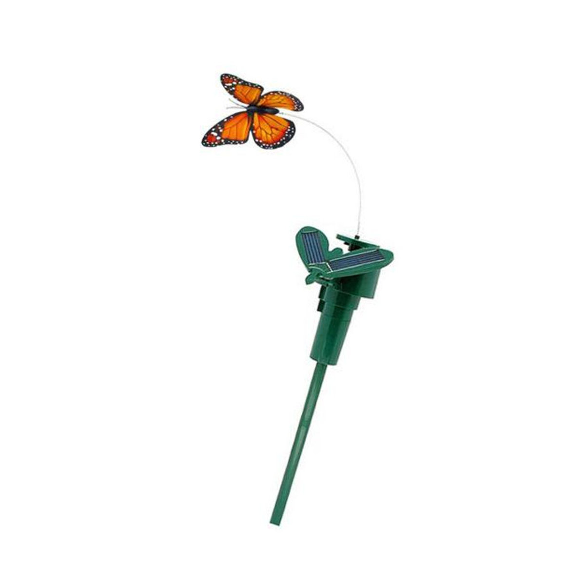 3er Set solarbetriebene Schmetterlinge als Gartendekoration mit beweglichen Flügeln in Bunt aus Kunststoff - Bild 4