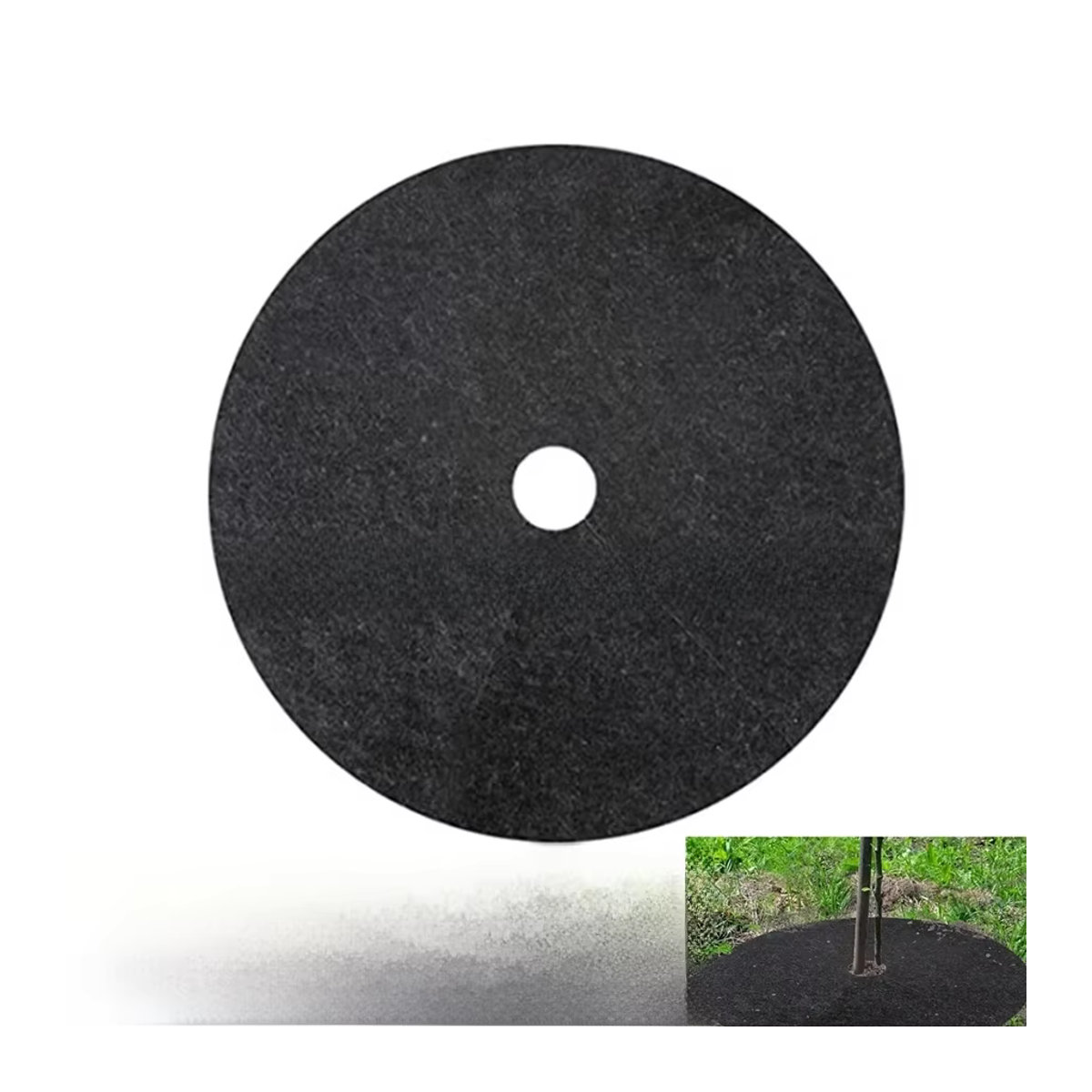 3er-Set Vlies Mulchringe aus Baumwolle als Unkrautbarriere und Schutzmatte für deine Anpflanzungen, Durchmesser: 62 cm bis 122 cm - Bild 6