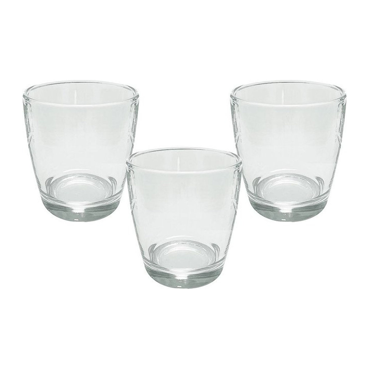 3er Set Windlicht aus Glas in Transparent für Teelichter und Stumpenkerzen, Durchmesser: 11,5 cm - Bild 1