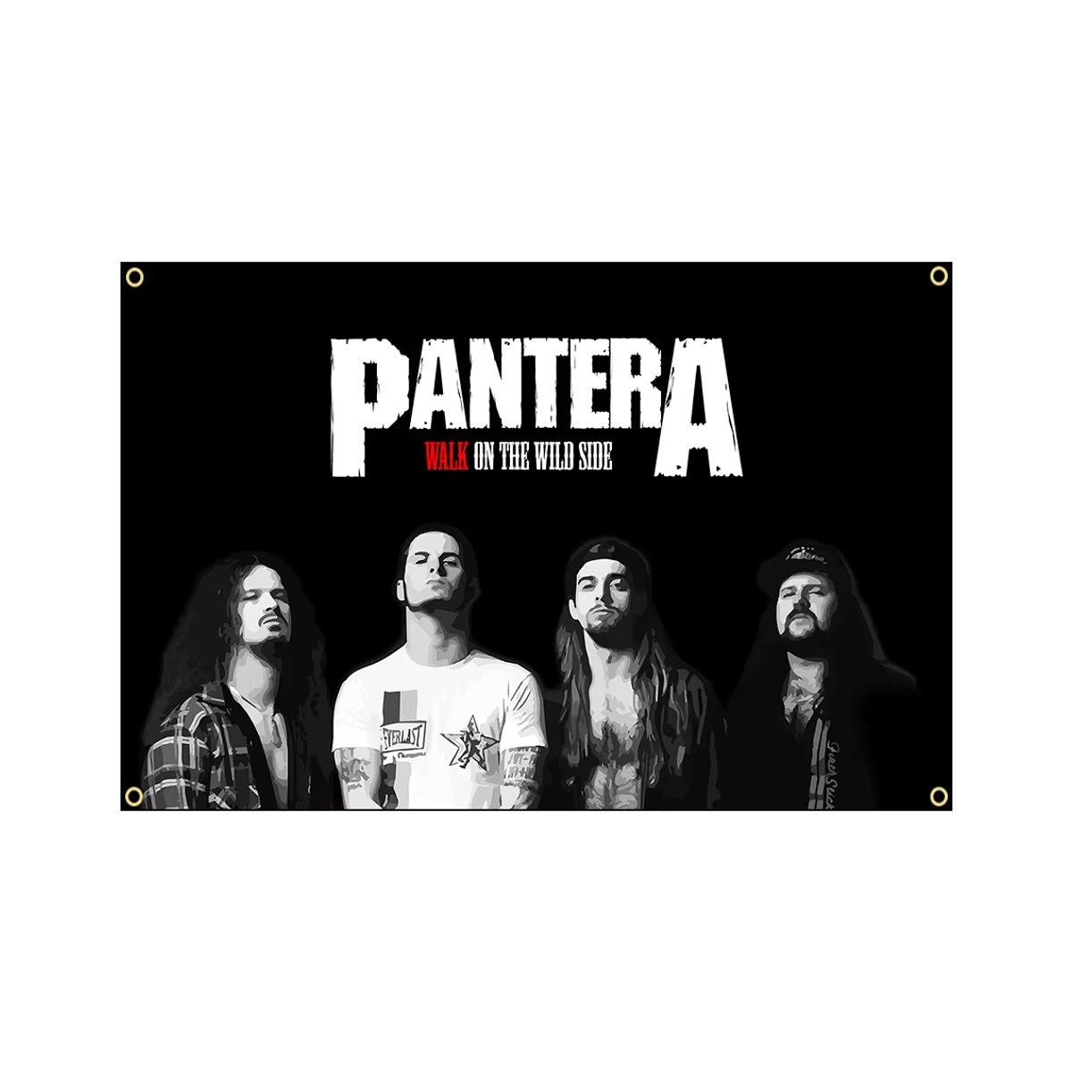 3Jflag Panteras Music Band Flagge Wandteppich in Blau und Schwarz, B: 150 cm, H: 90 cm - Bild 3