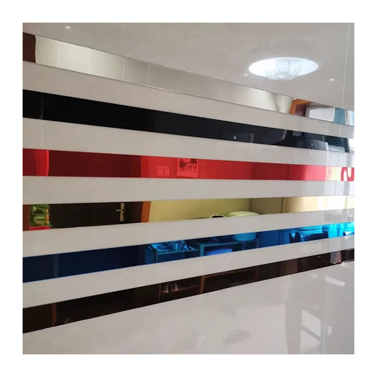 3M Selbstklebende 3D Spiegel Wandfliesenaufkleber aus Acryl in Gold und Mehrfarbig für Wanddekoration und TV-Hintergrund - Bild 1