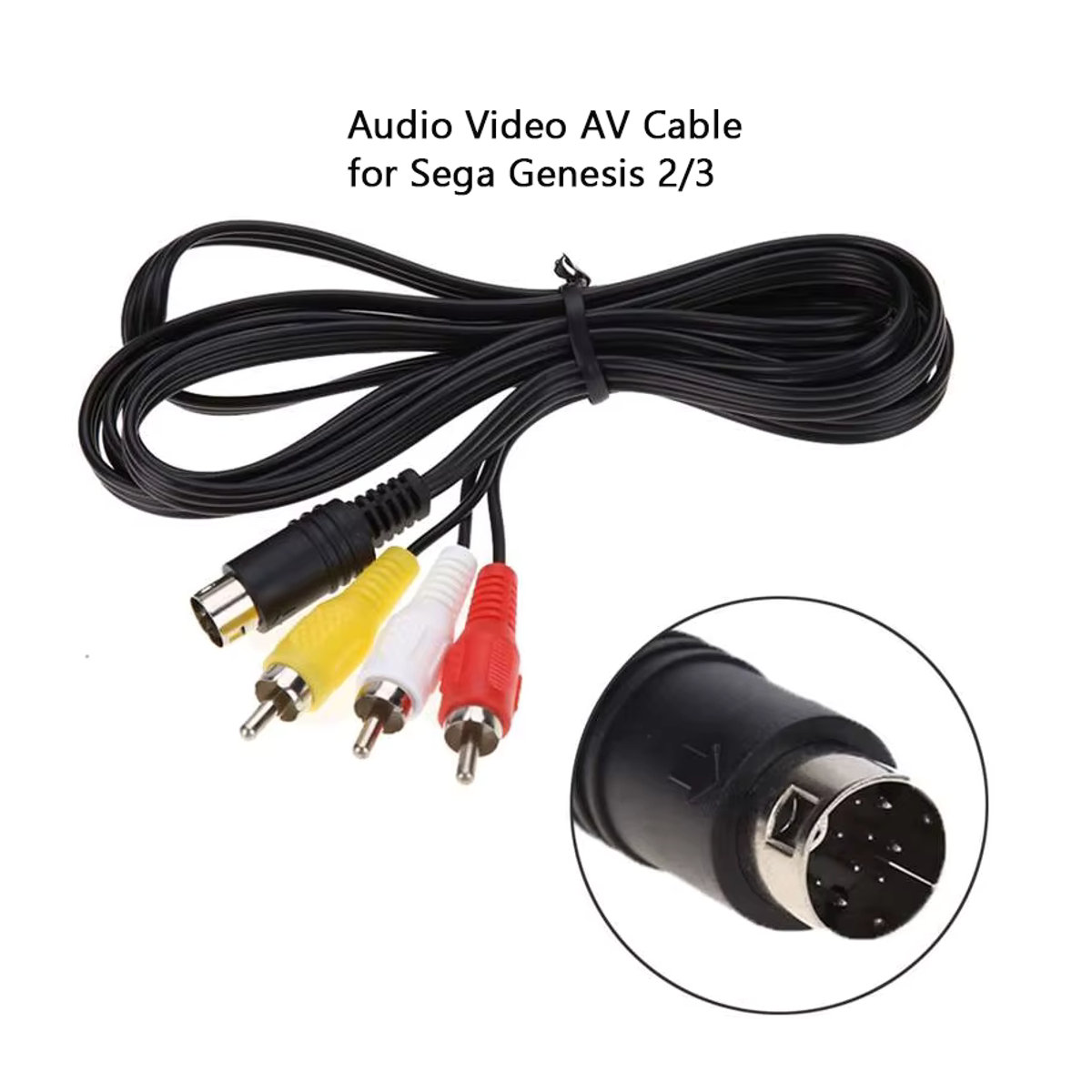 3RCA Audio-Video-AV-Kabel 9-Pin für Sega Genesis 2 und Sega Genesis 3 Spielkonsole, Bunt, 1,8 m - Bild 6