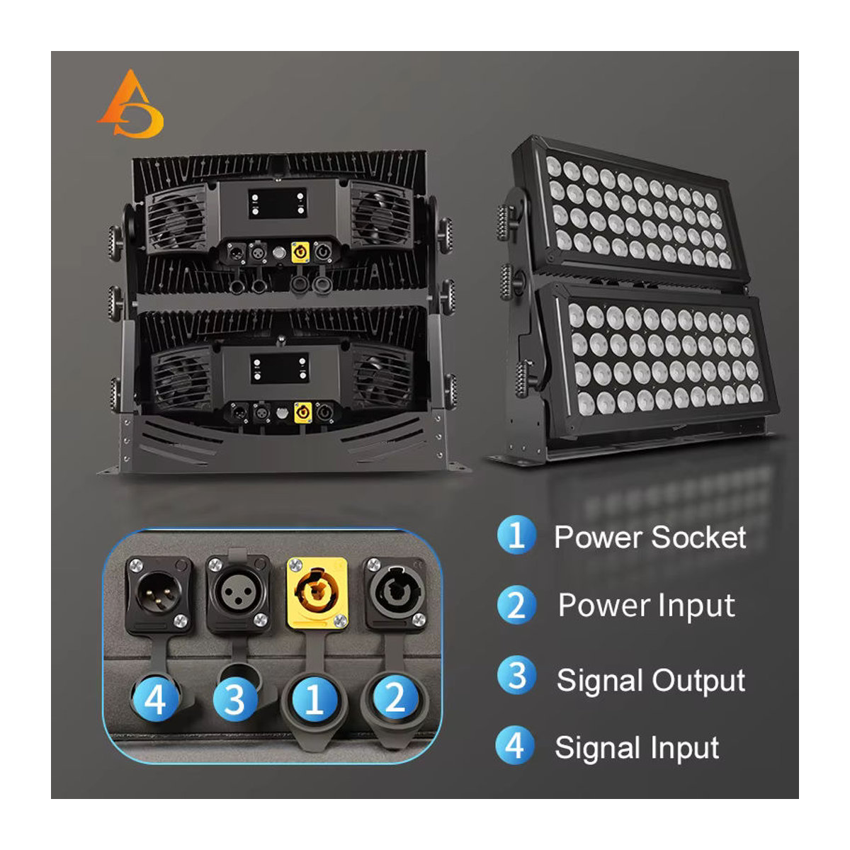 4 in 1 RGBW DMX LED Wall Washer IP65 Wasserdichtes Outdoor Bühnenlicht für Kirche, Konzert und Hochzeit - Bild 2