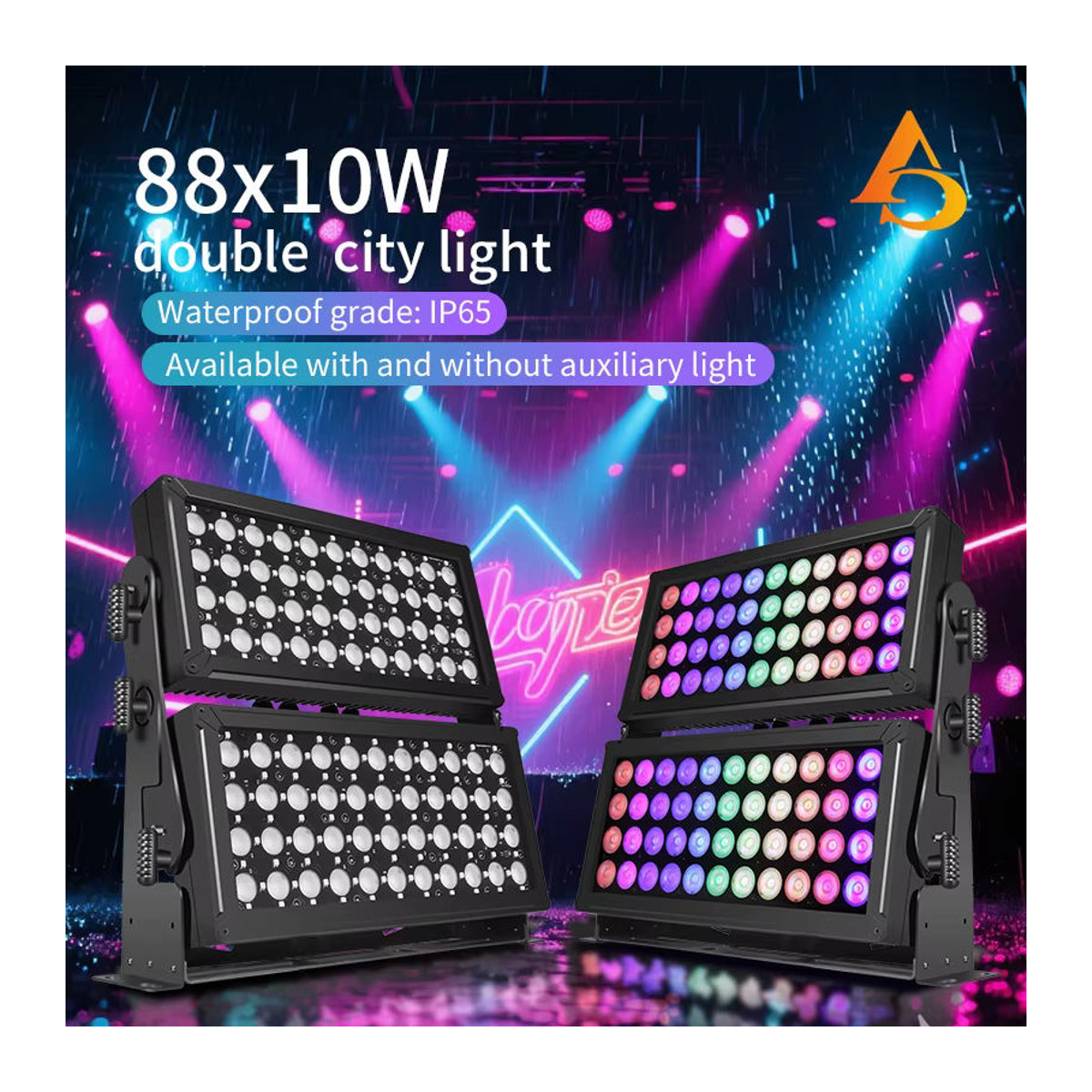 4 in 1 RGBW DMX LED Wall Washer IP65 Wasserdichtes Outdoor Bühnenlicht für Kirche, Konzert und Hochzeit - Bild 6
