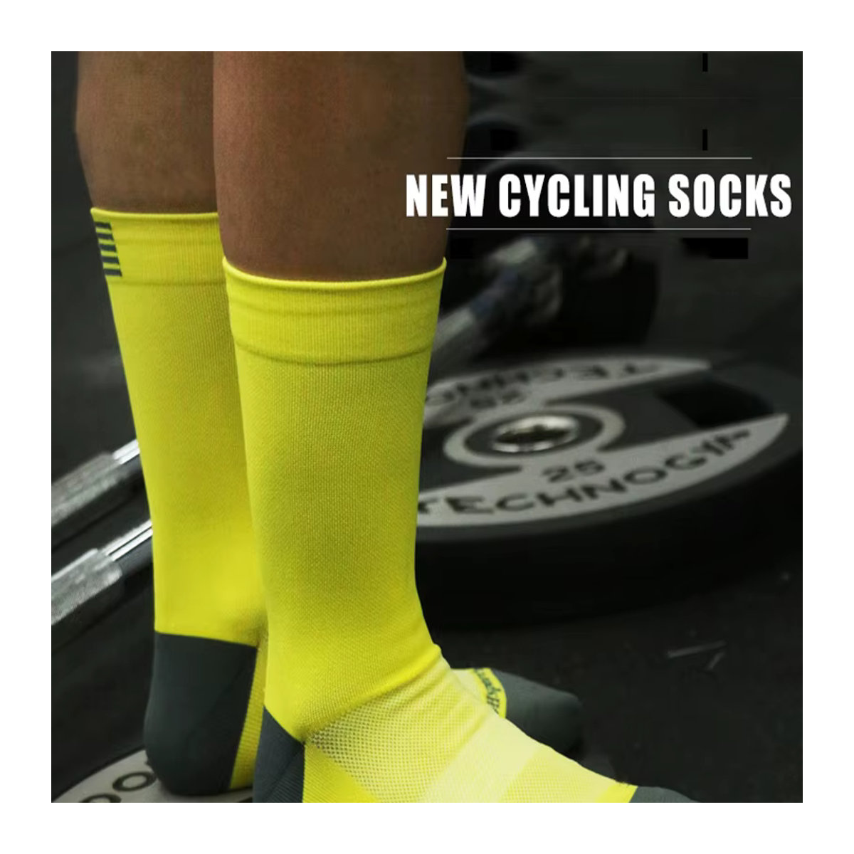4 Paar WONST Fahrradsocken für Herren in Bunt, atmungsaktive Mesh-Sportsocken für Rennrad, Fußball und Reiten - Bild 5