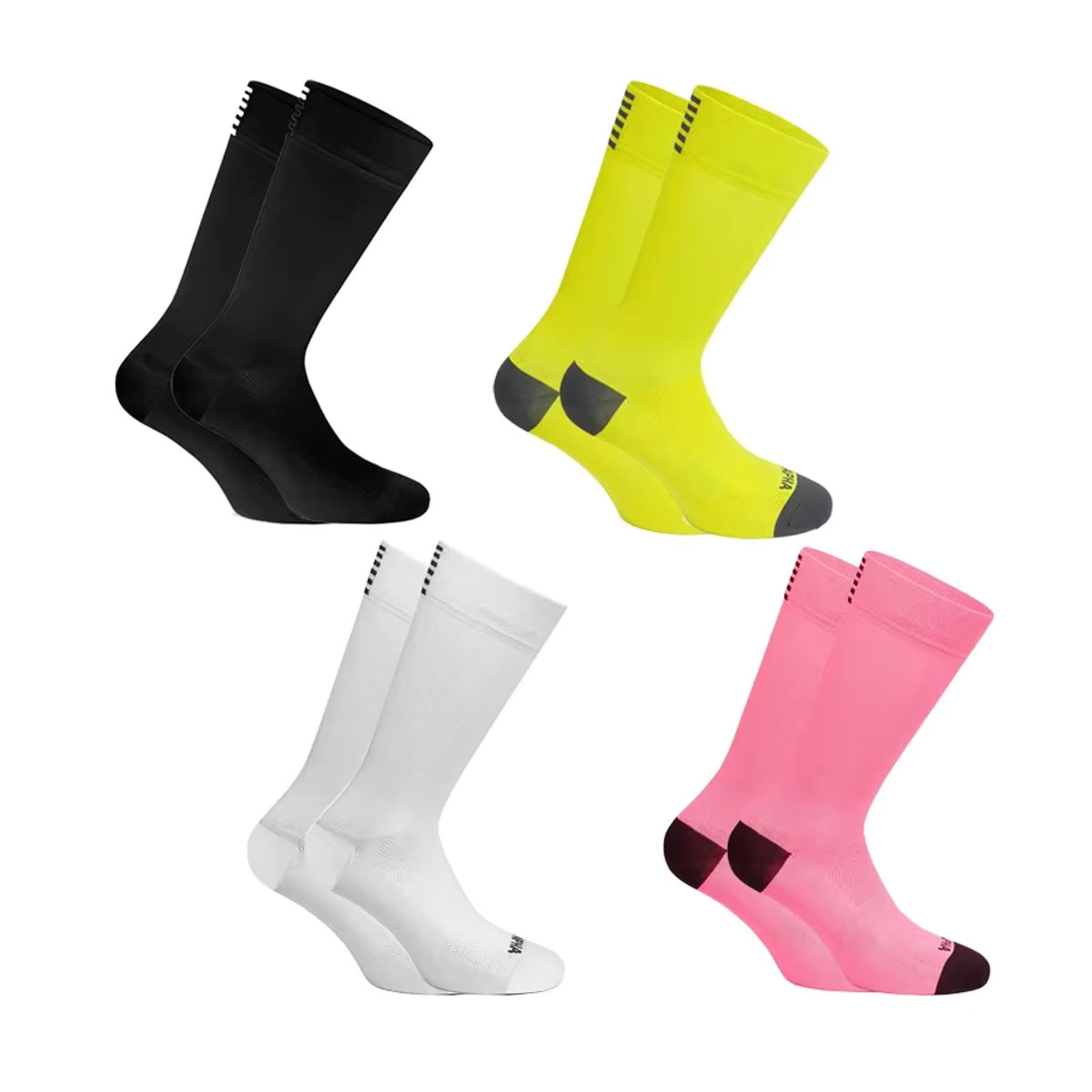 4 Paar WONST Fahrradsocken für Herren in Bunt, atmungsaktive Mesh-Sportsocken für Rennrad, Fußball und Reiten - Bild 6