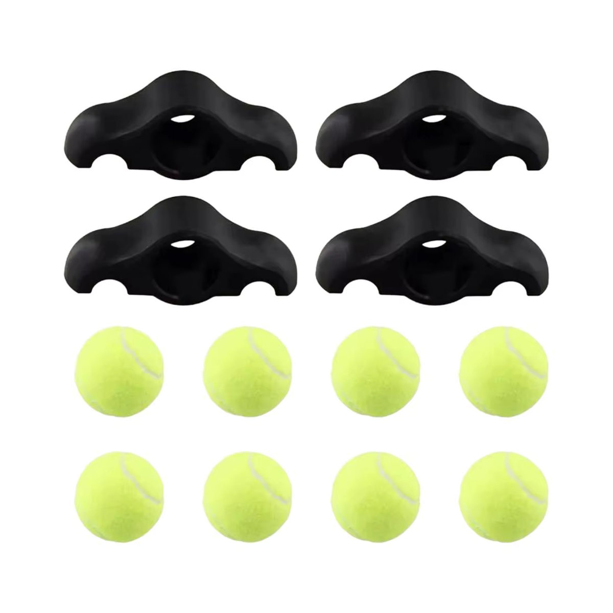 4 Stück Stoßdämpfende Tennisbälle als Fahrrad Fußpolster für Wahoo Kickr Core Fitness Bike in Gelb - Bild 4