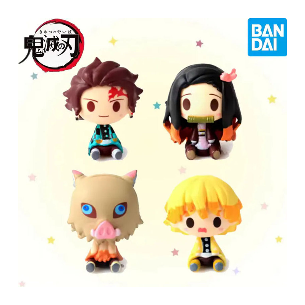 4-teiliges Demon Slayer Actionfiguren Set von Bandai mit Kamado Tanjirou, Nezuko und Agatsuma Zenitsu als mehrfarbige Anime-Modelle aus Kunststoff - Bild 2