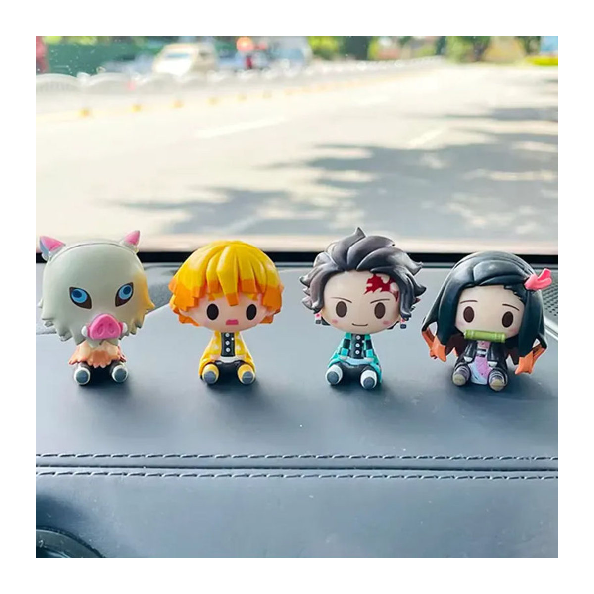 4-teiliges Demon Slayer Actionfiguren Set von Bandai mit Kamado Tanjirou, Nezuko und Agatsuma Zenitsu als mehrfarbige Anime-Modelle aus Kunststoff - Bild 6