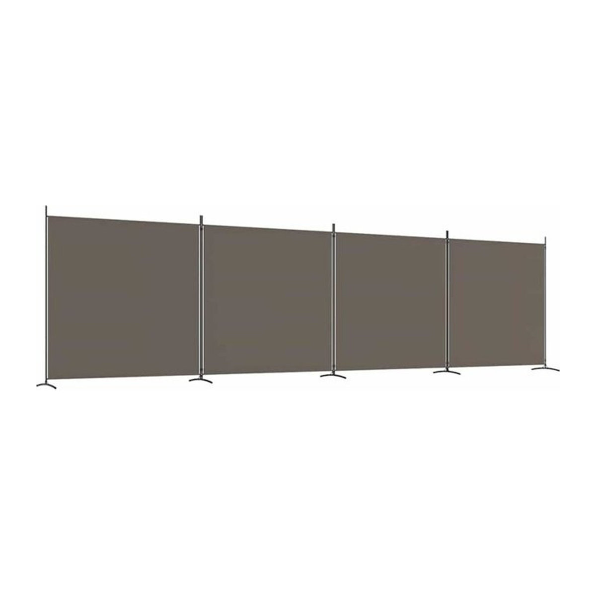 4-tlg. Paravent vidaxl in Anthrazit aus Textil und Metall, modern und freistehend, Höhe: 180 cm - Bild 1