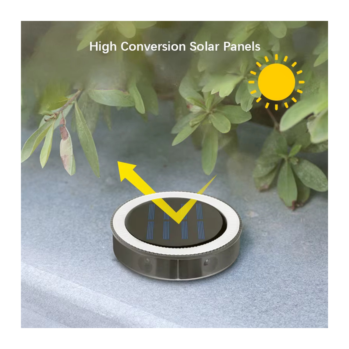4er-Pack SHENZHITECH Solar-Nachtlicht Schwarz, wasserdichte LED-Außenlampe für Garten und Balkon mit 360 Grad Beleuchtung - Bild 3