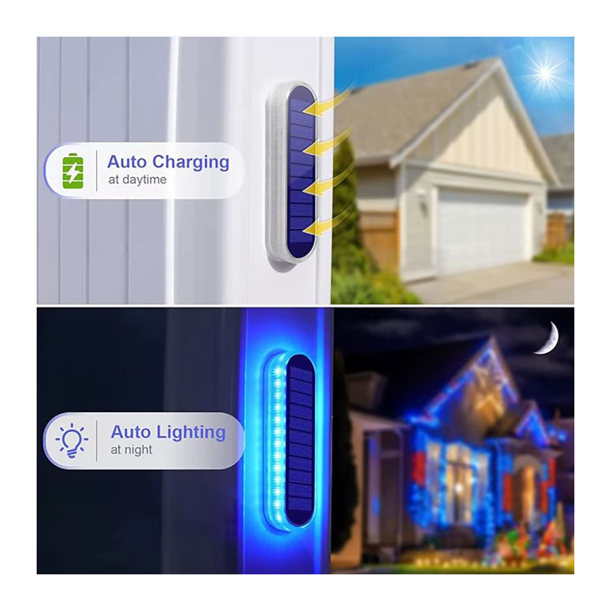 4er-Pack Yilaie Solar-LED-Decklampen in Silber, wasserdichte IP68 Treppenleuchten mit minimalistischem Design für Garten und Außenbereich - Bild 3