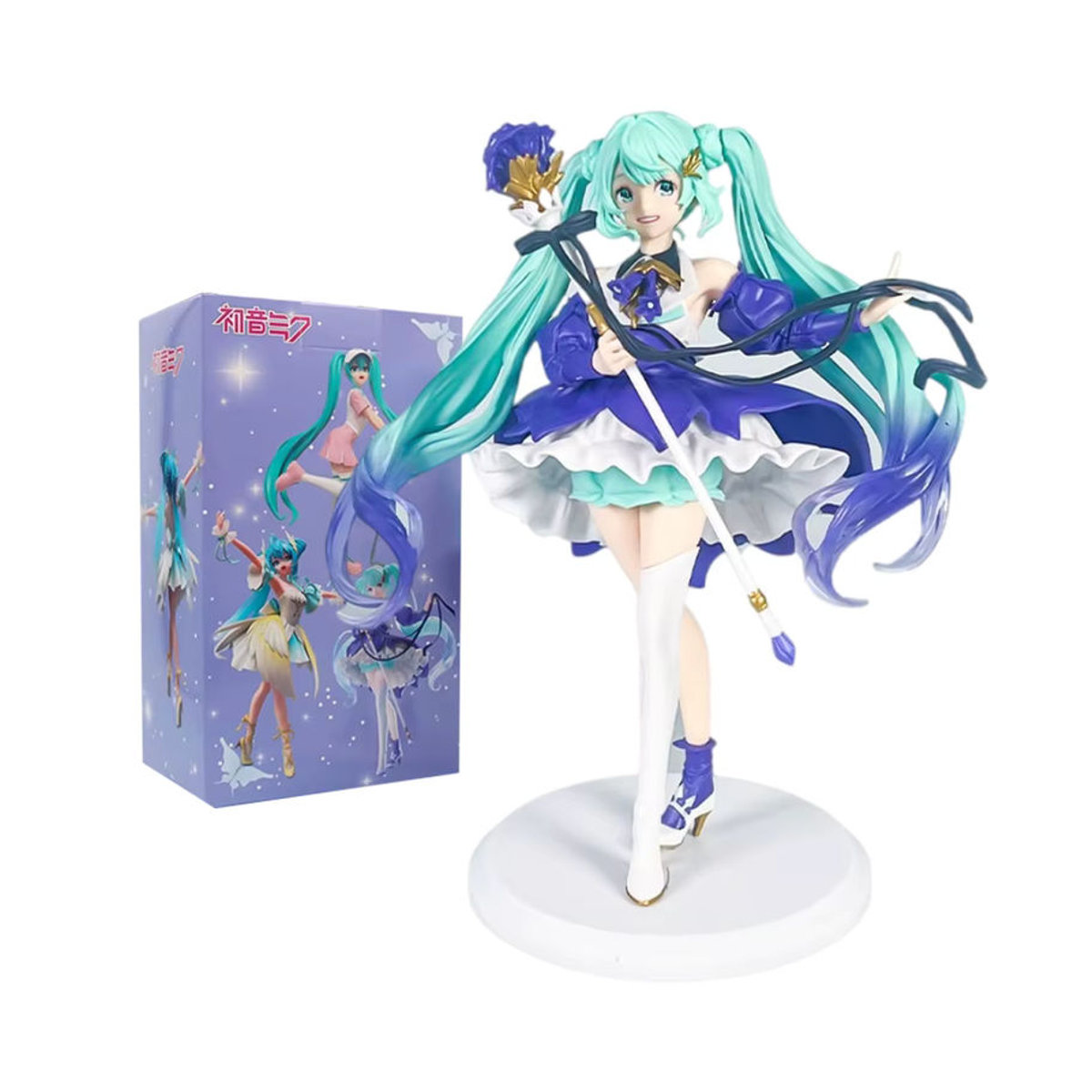 4er-Set Anime Figuren Hatsune Miku von Bandai, mehrfarbige PVC Actionfiguren für deine Sammlung, Höhe: 19-22 cm - Bild 2