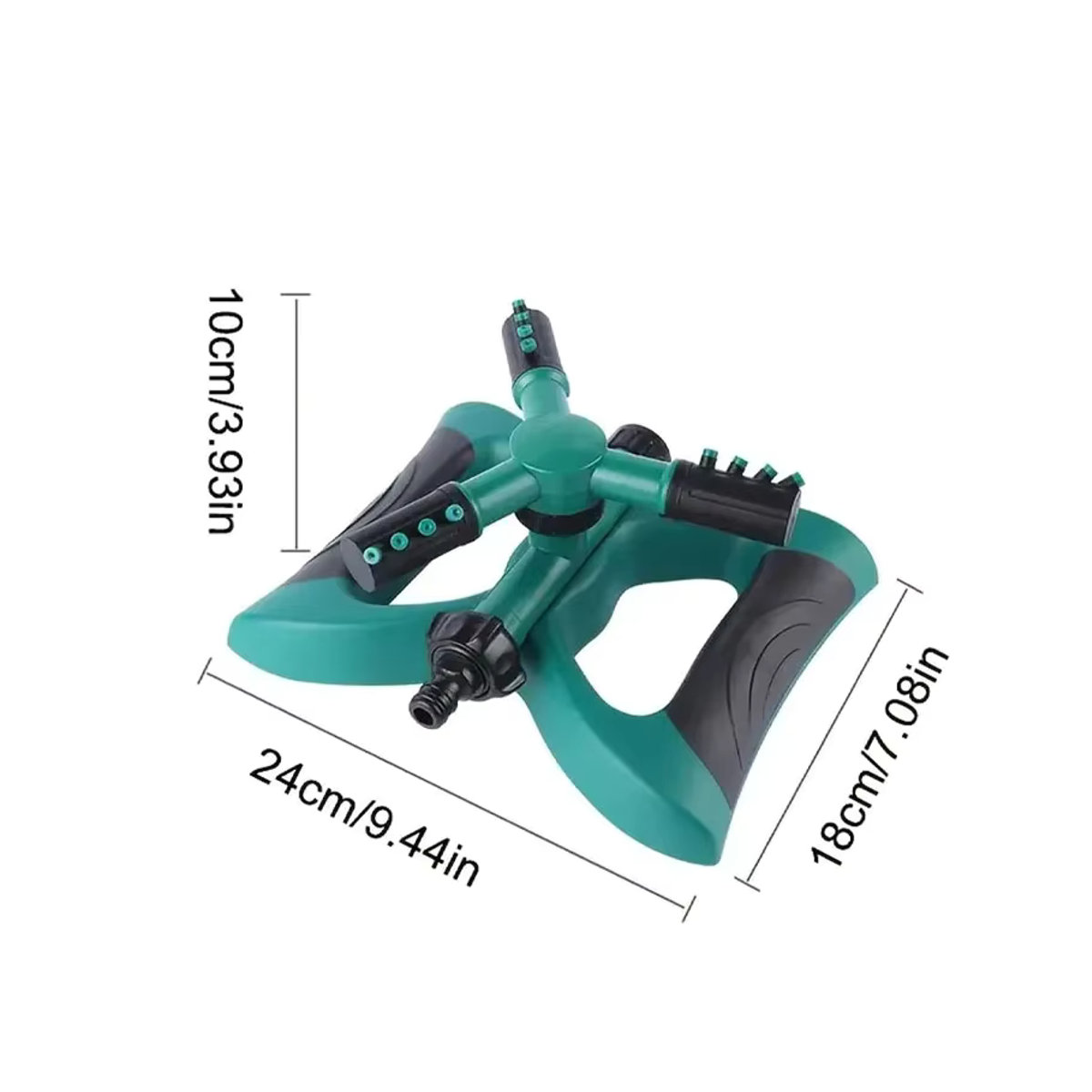 4er Set automatischer Gartensprinkler mit 360 Grad Rotation in Blau aus Kunststoff - Bild 2