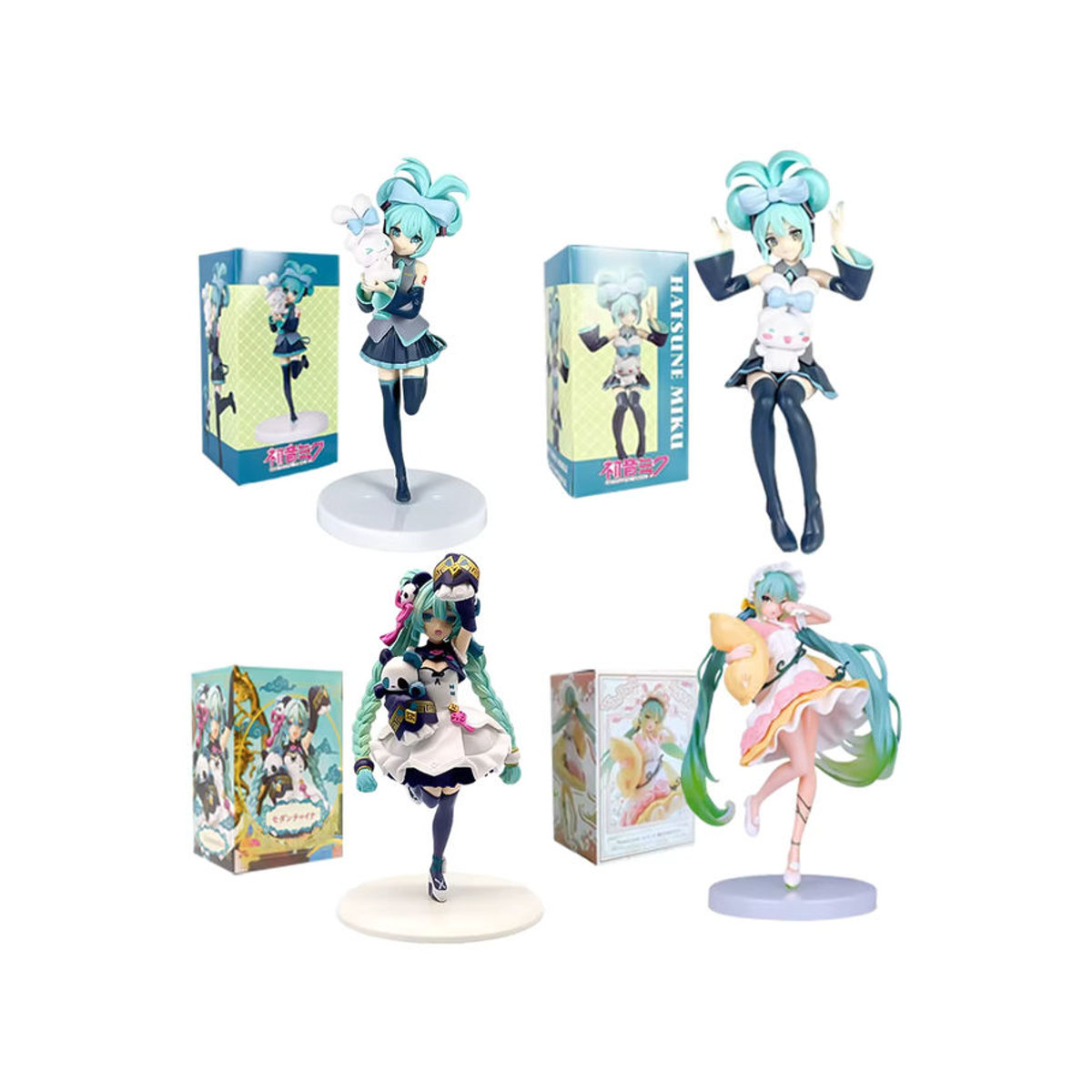 4er-Set Bandai Hatsune Miku Anime Figuren aus Kunststoff, mehrfarbig, Höhe: 14-21 cm - Bild 4