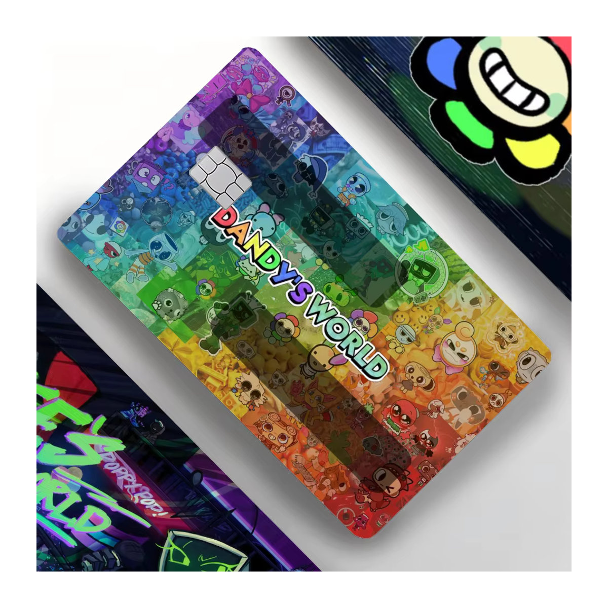 4er-Set D-dandy W-world Karten Aufkleber aus PVC, bunte selbstklebende Schutzfolie für Kreditkarten, abnehmbar - Bild 2