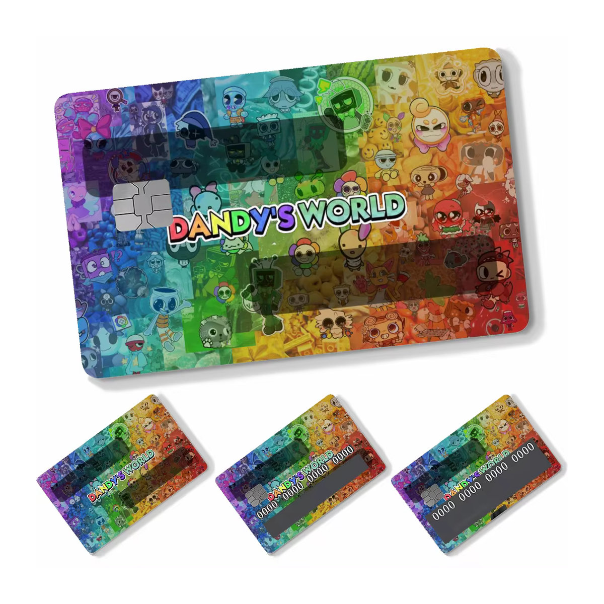 4er-Set D-dandy W-world Karten Aufkleber aus PVC, bunte selbstklebende Schutzfolie für Kreditkarten, abnehmbar - Bild 5