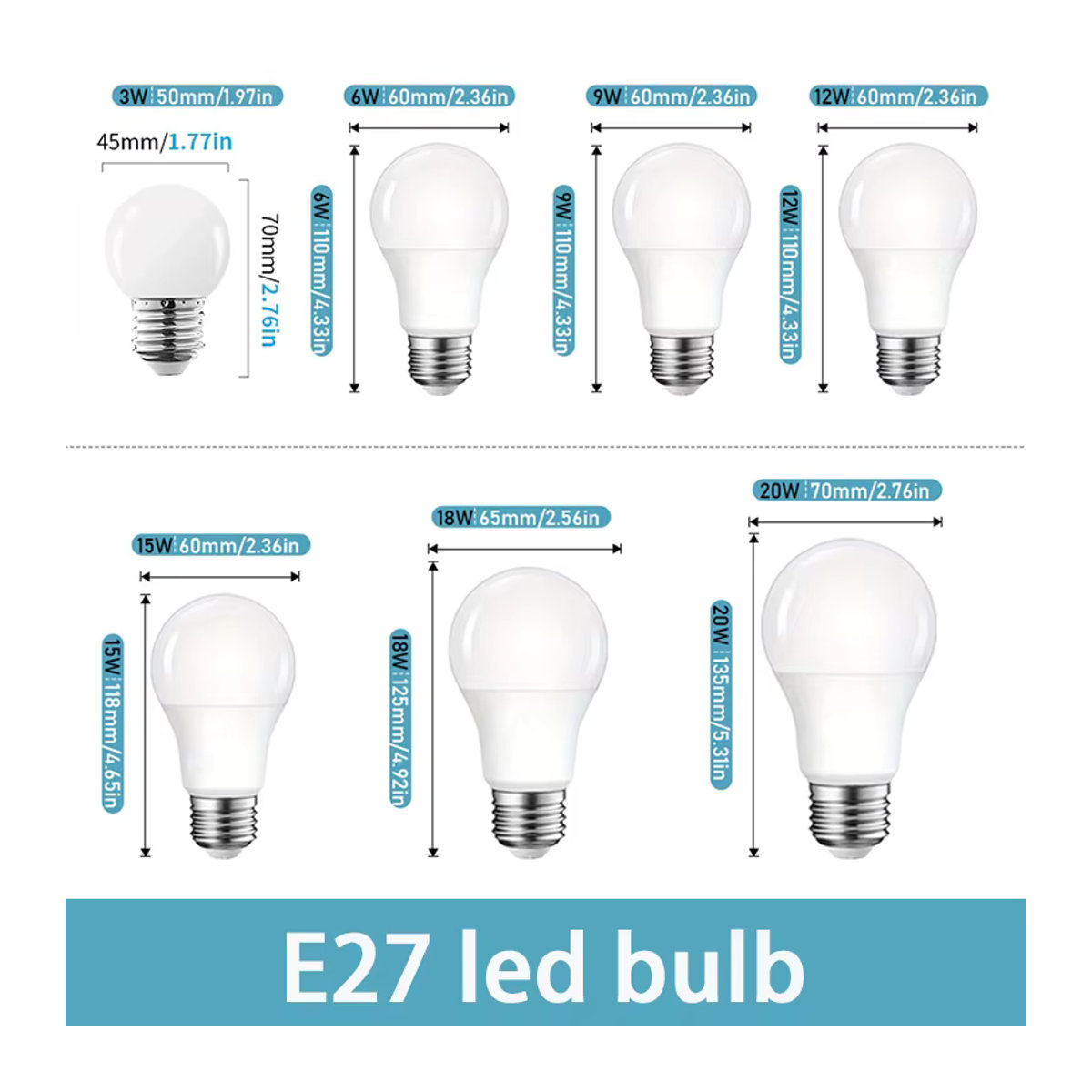 4er-Set E27 LED-Leuchtmittel für die Innenbeleuchtung mit hoher Helligkeit und geringem Energieverbrauch - Bild 2