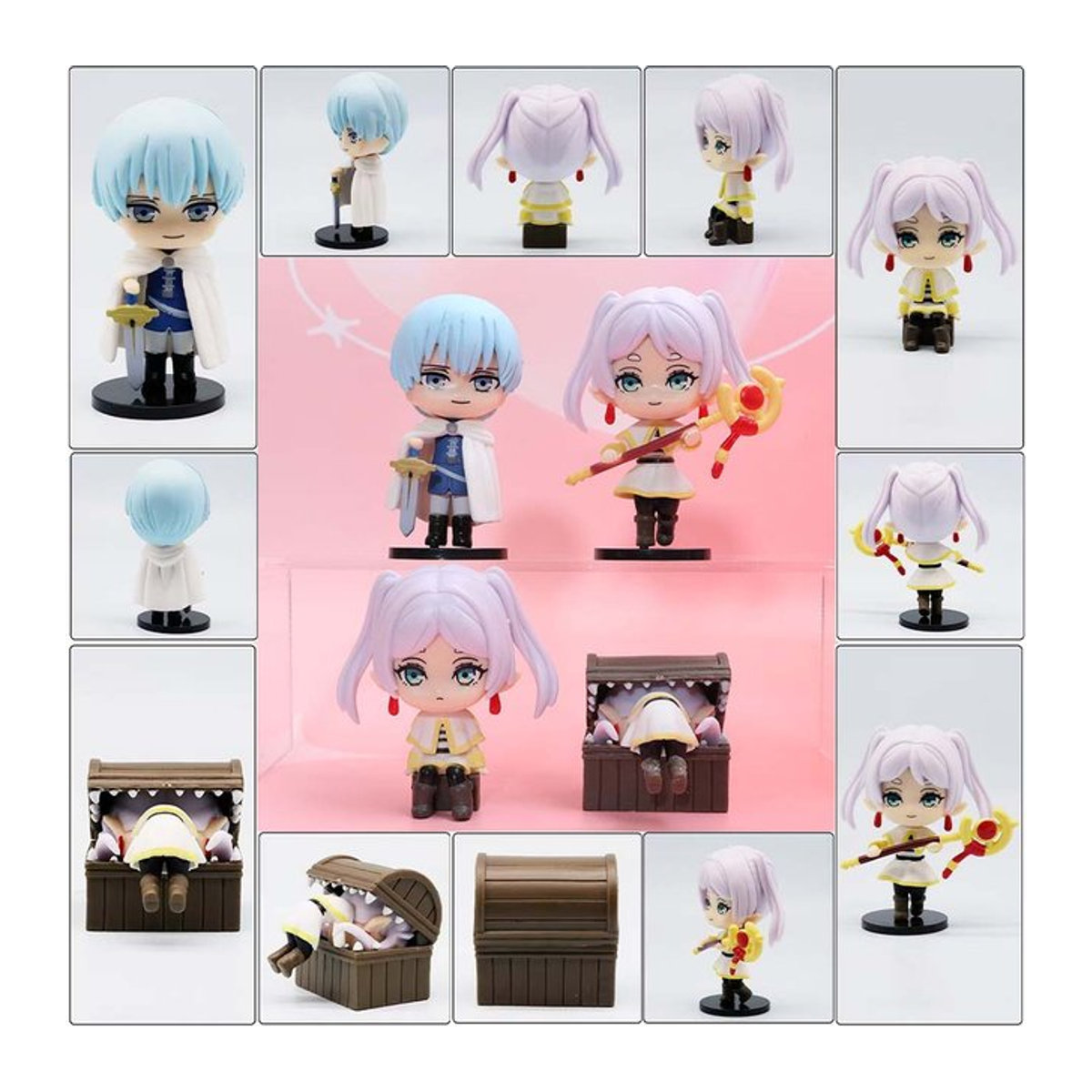 4er Set Frieren: Beyond Journey's End Anime Figuren Fern Noodle Stopper Collection von TAKARA TOMY, mehrfarbig - Bild 1