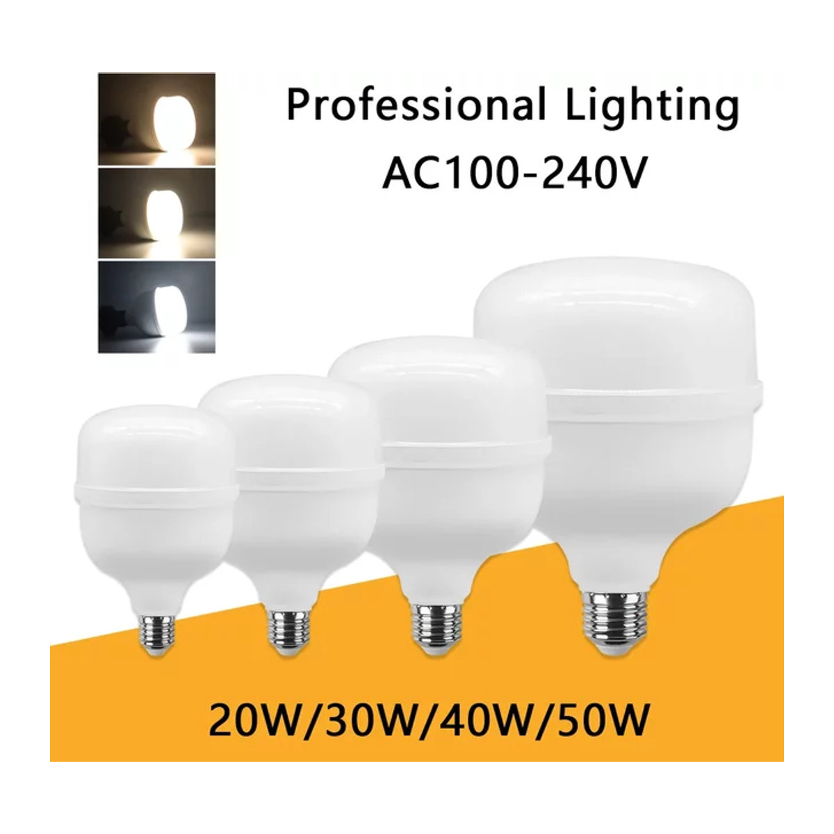 4er Set Gatetop LED-Lampen E27 mit 50W und 5000 Lumen in Kaltweiß - Bild 1