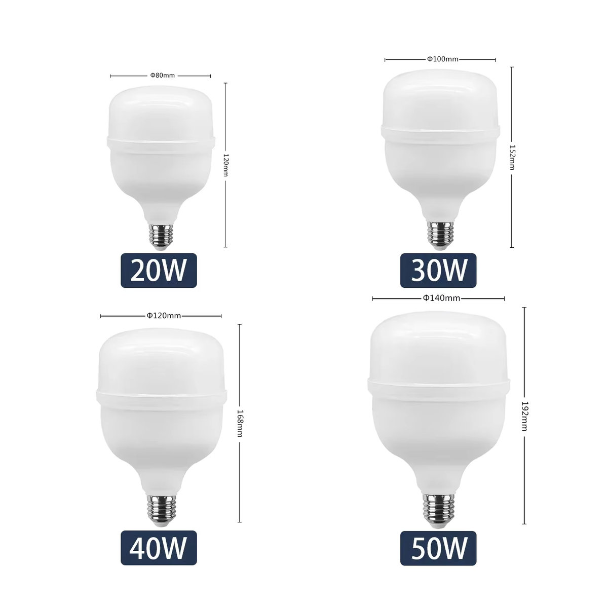 4er Set Gatetop LED-Lampen E27 mit 50W und 5000 Lumen in Kaltweiß - Bild 2