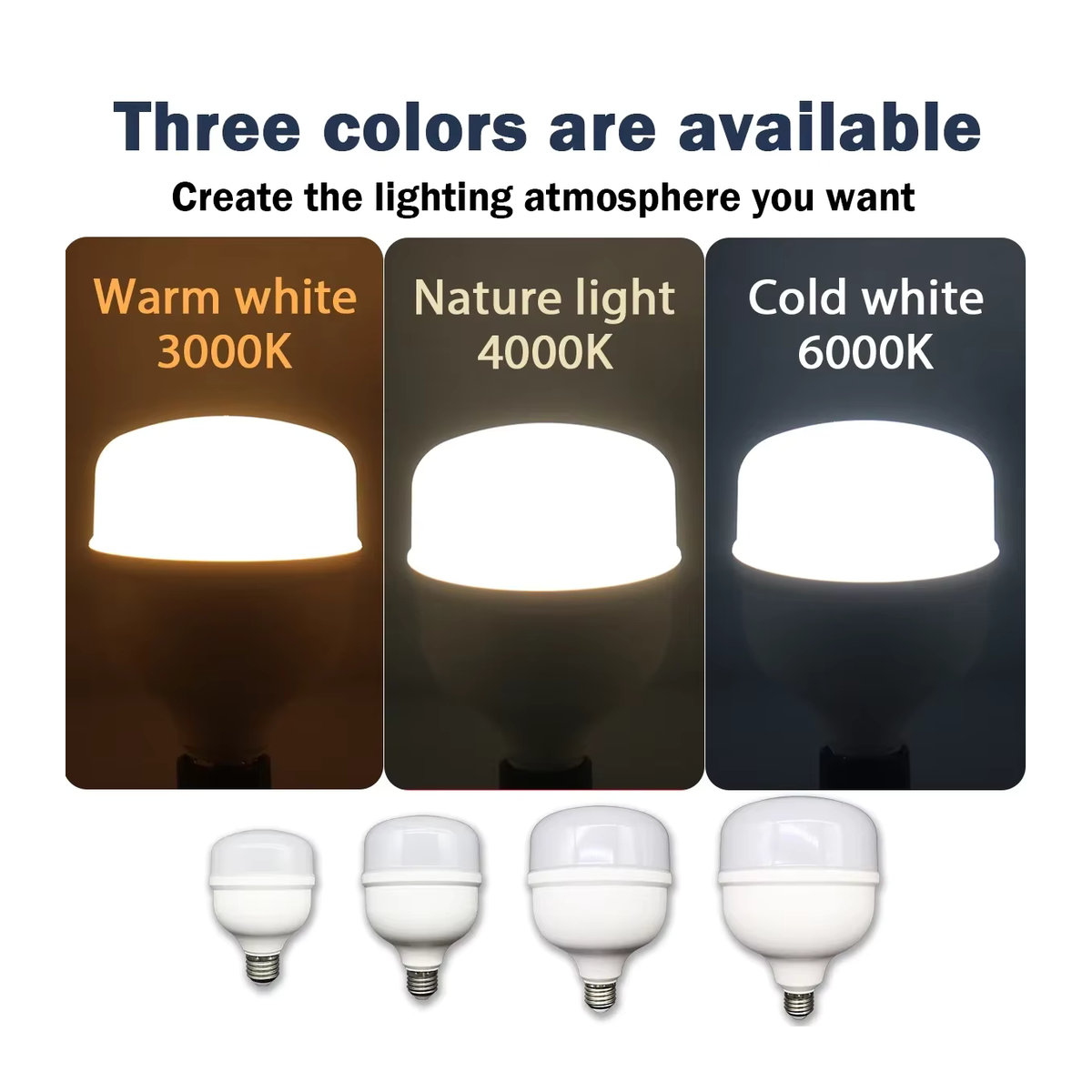 4er Set Gatetop LED-Lampen E27 mit 50W und 5000 Lumen in Kaltweiß - Bild 3