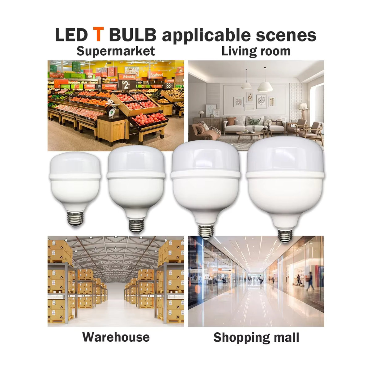 4er Set Gatetop LED-Lampen E27 mit 50W und 5000 Lumen in Kaltweiß - Bild 5