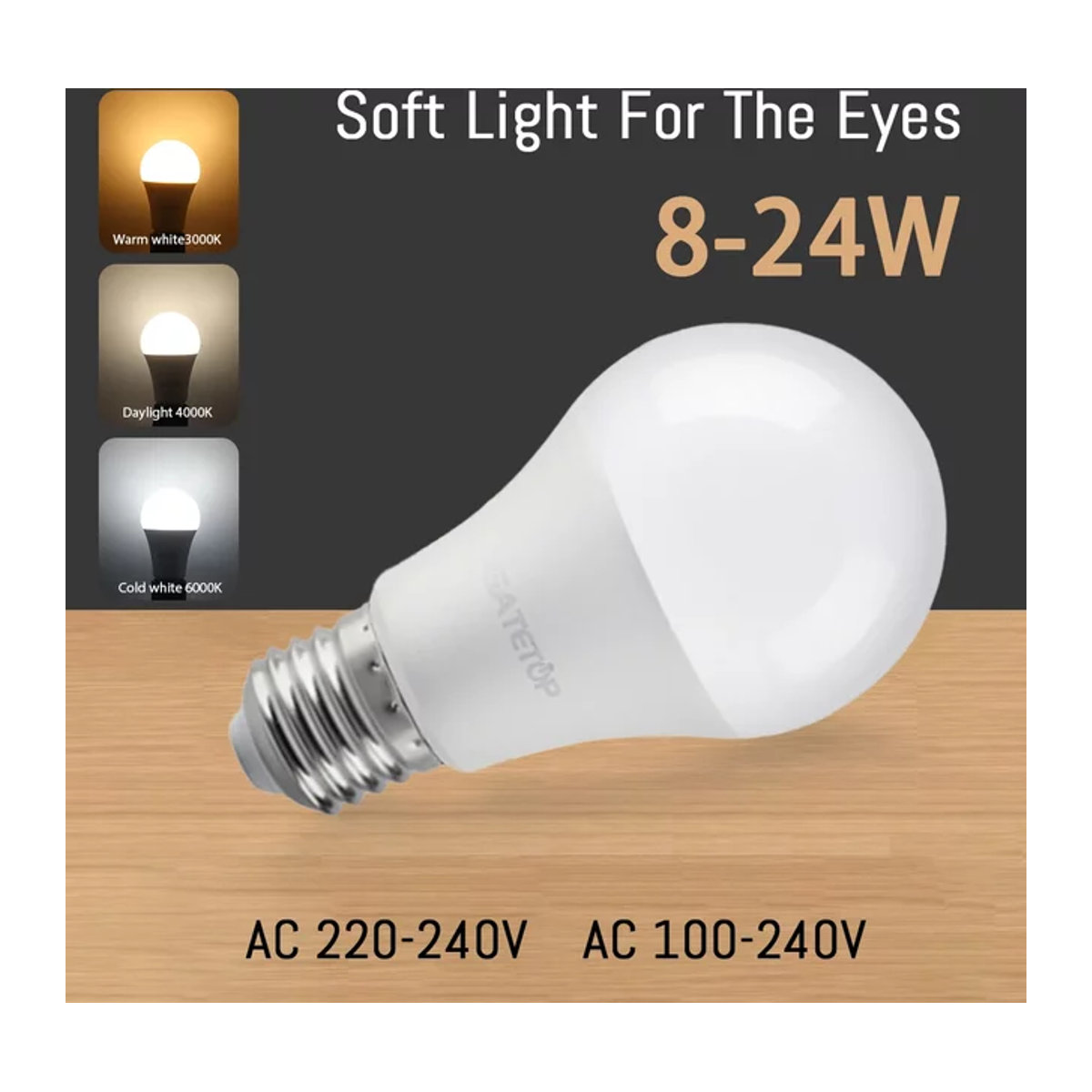 4er Set Gatetop LED-Lampen mit E27 oder B22 Basis in Warmweiß für Wohnzimmer und Haustechnik - Bild 1