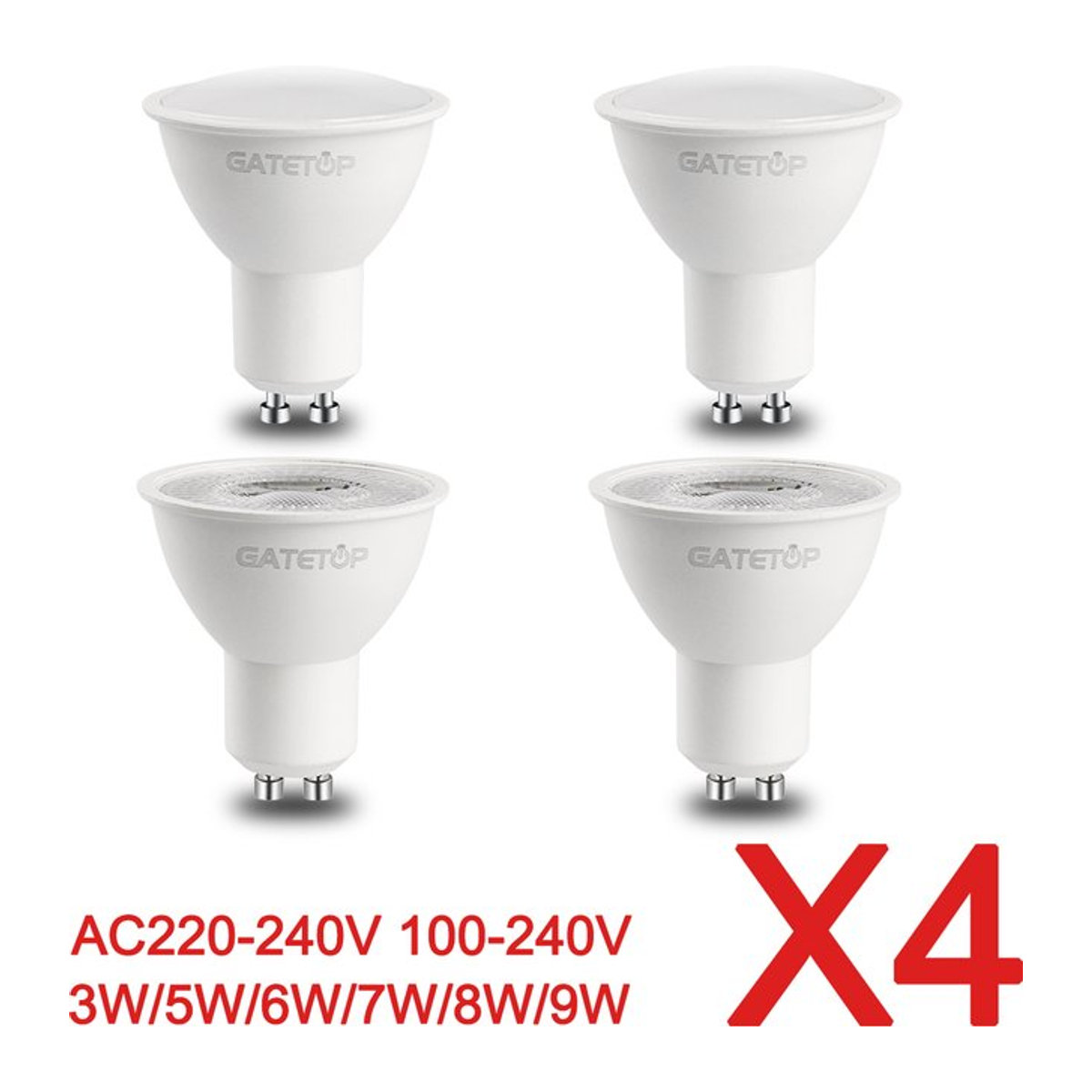 4er Set GU10 LED Spot Glühbirnen mit 120 Grad Abstrahlwinkel für deine Heimdekoration - Bild 1