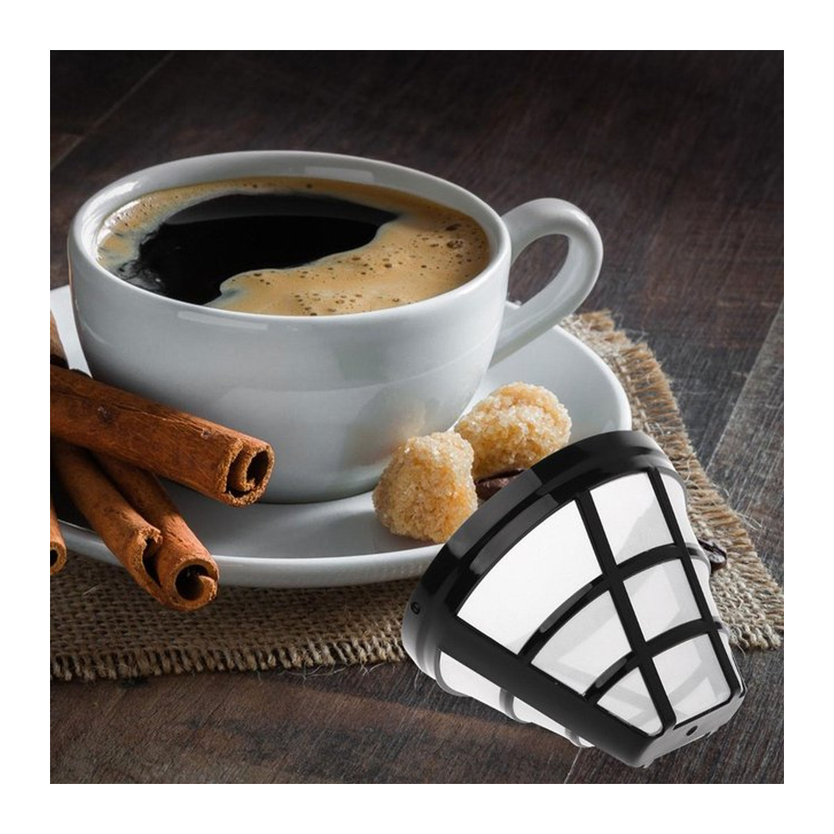 4er-Set Kaffeefilterkorb und Kaffeesieb für Ninja Coffee Bar Kaffeemaschinen, Schwarz/Weiß, Mesh-Design - Bild 1
