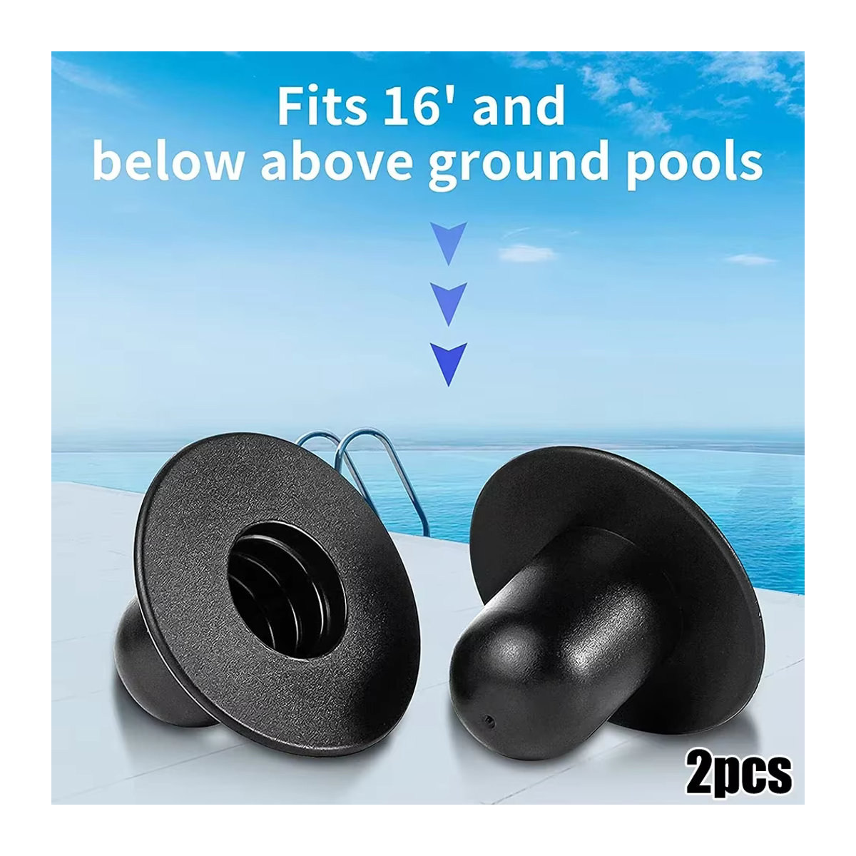 4er-Set Kunststoff Schwimmbad Wandstecker und Ablaufstecker als Zubehör für deinen INTEX Pool - Bild 2