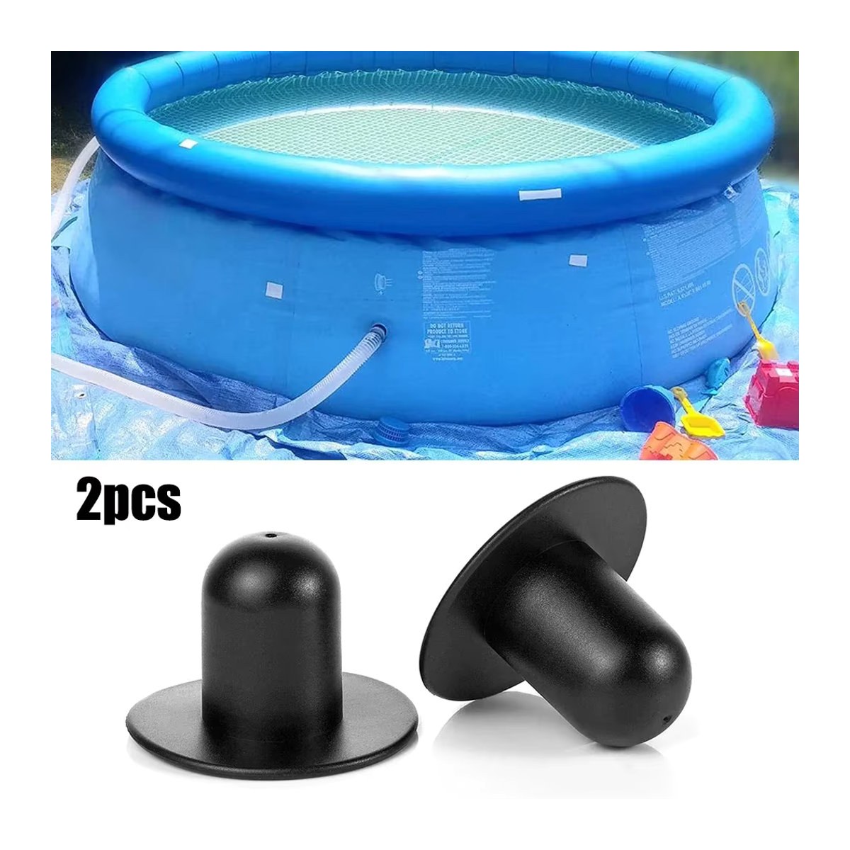 4er-Set Kunststoff Schwimmbad Wandstecker und Ablaufstecker als Zubehör für deinen INTEX Pool - Bild 4