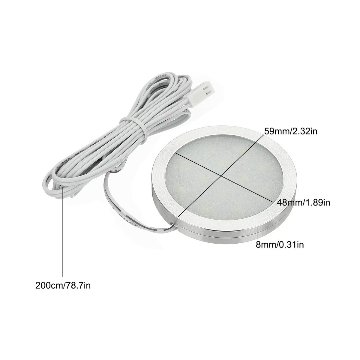4er-Set LED Innenbeleuchtung für Camper und Caravan in Weiß mit Aluminiumgehäuse und 220V Anschluss - Bild 5