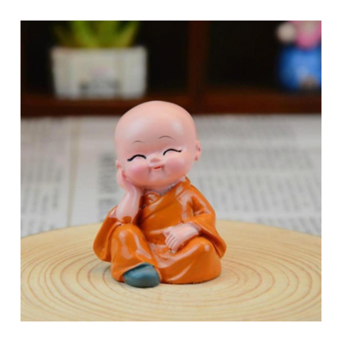 4er-Set Maitreya Buddha Figuren aus Kunstharz in Blau und Mehrfarbig von Your Warm Home als orientalische Dekoration - Bild 2