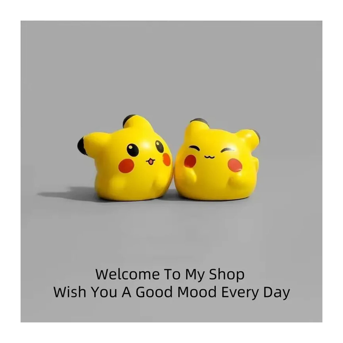 4er Set Pikachu Anime Figuren von TAKARA TOMY in Gelb als niedliche Dekoration und Mini-Ornament aus Kunststoff - Bild 2