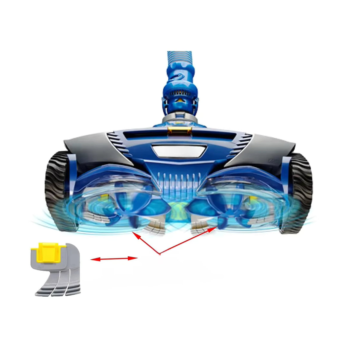 4er-Set Poolreiniger Bürsten für effizientes Schrubben des Poolbodens - Bild 4