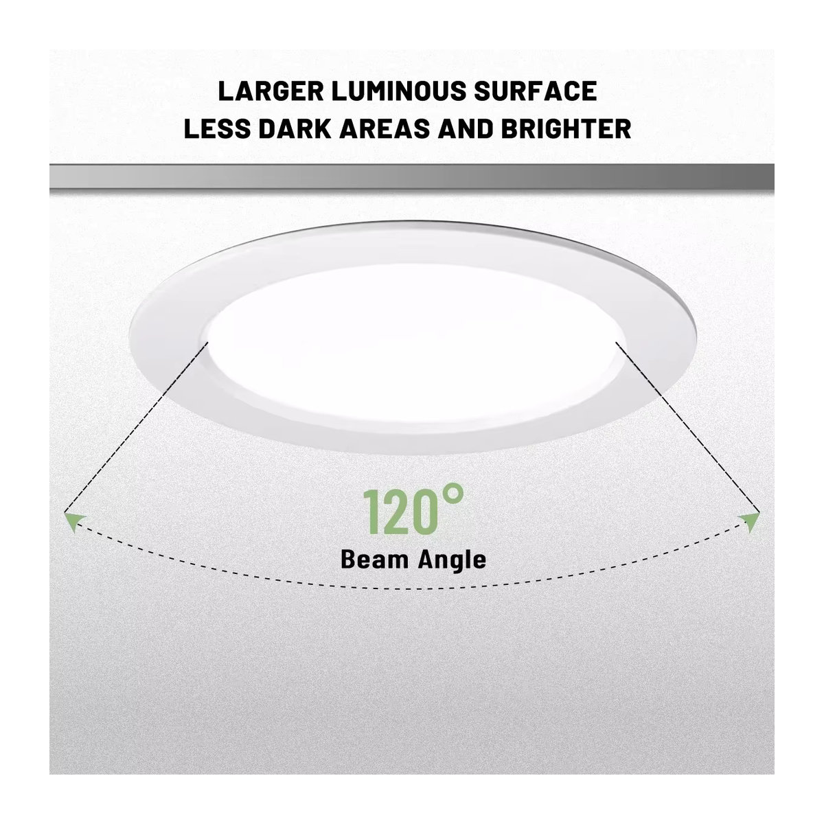 4er Set Runde LED Einbaustrahler aus Aluminium in Weiß für die Innenbeleuchtung mit 24 W - Bild 6
