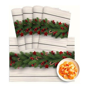 4er-Set Weihnachts Tischsets aus Leinen in Weiß für deine festliche Tischdekoration