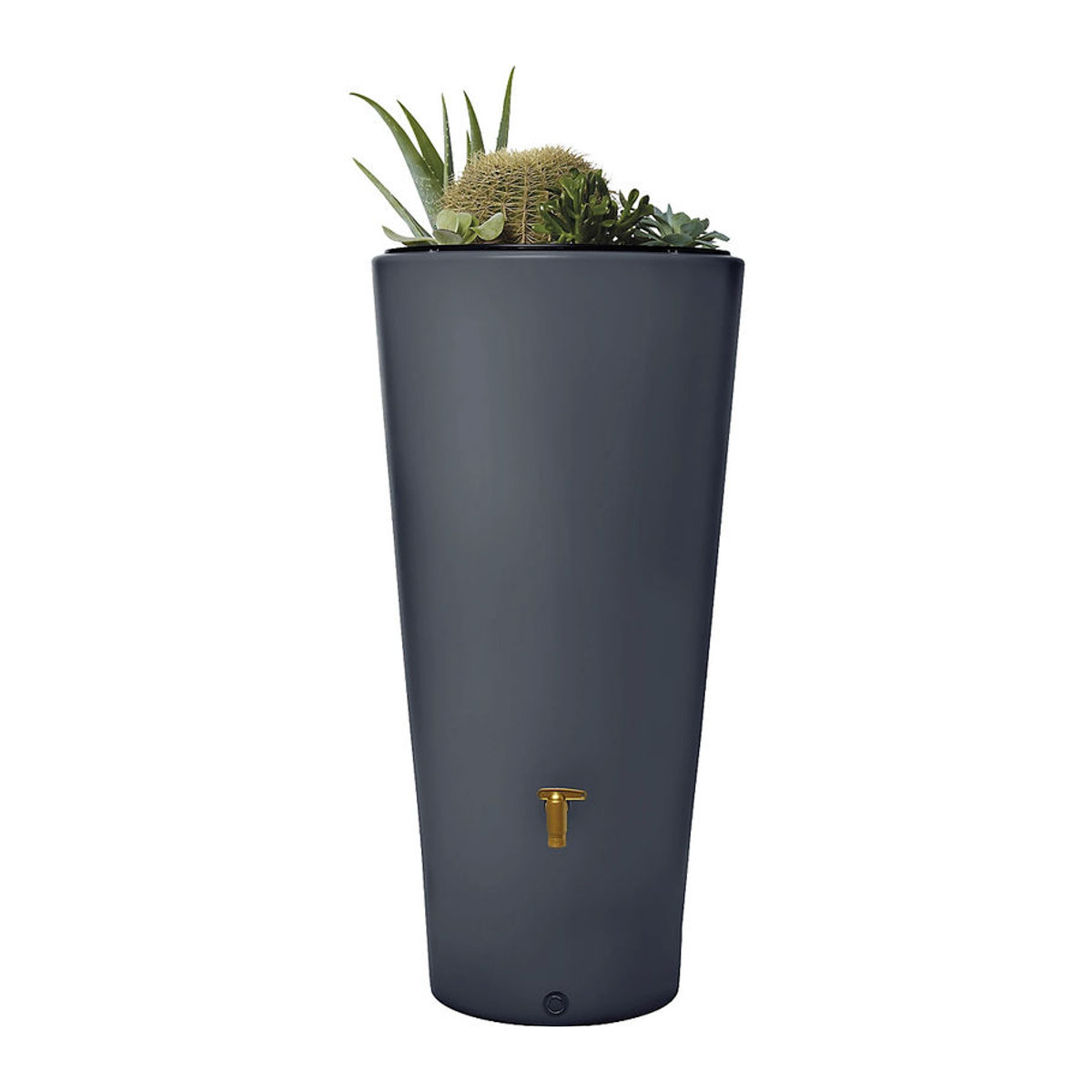 4rain VASO 2in1 Regenspeicher 220 Liter Graphitegrau inkl. Kunststoff-Auslaufhahn und Fallrohranschluss - Bild 4