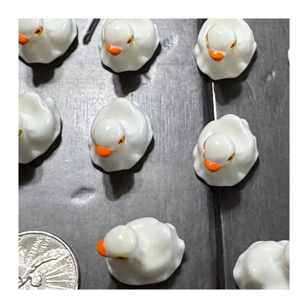 5 oder 10 Stück Geister-Enten aus Kunstharz in Weiß als Miniatur-Halloween-Ornament für DIY-Feenhandwerk und Mikrolandschaften - Bild 4