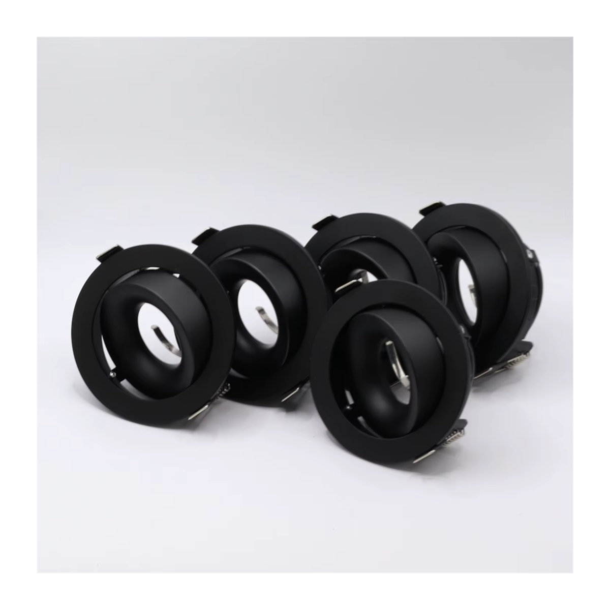 5 Stück JOYINLED Einbaustrahler Set mit GU10-Sockel, runde LED-Downlights in Schwarz mit verstellbarem Winkel für Küche, Wohnzimmer und Schlafzimmer - Bild 3