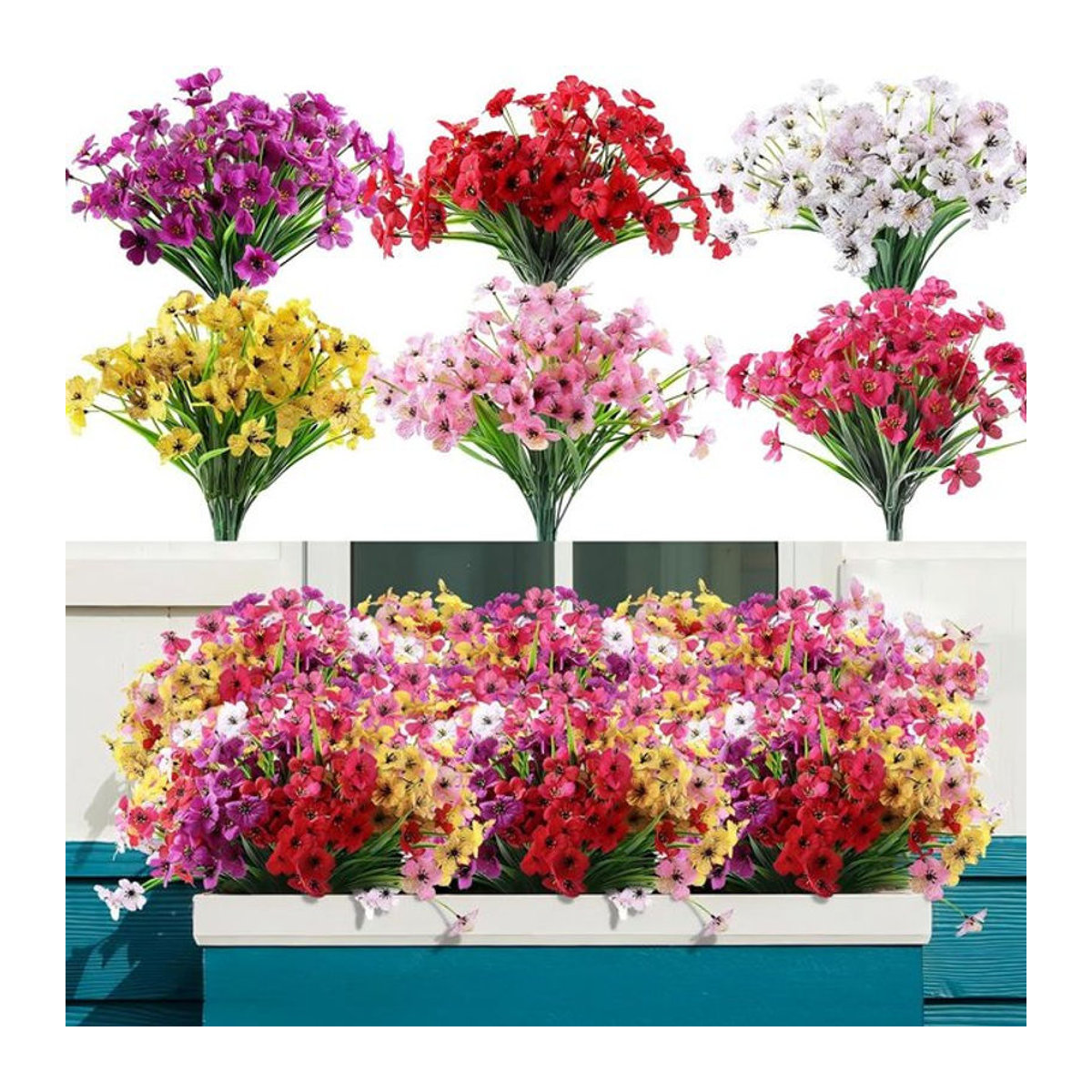 5 Stück künstliche Pflaumenblüten von HUAFENFEN in Mehrfarbig als Dekoration für Hochzeiten und Fotografie - Bild 1