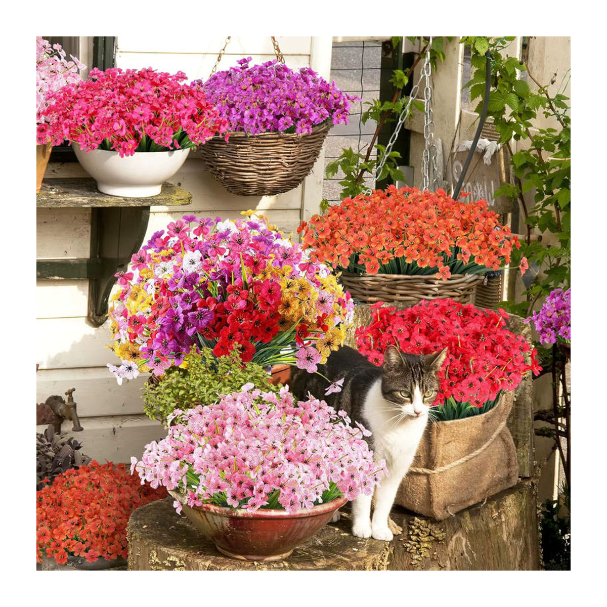 5 Stück künstliche Pflaumenblüten von HUAFENFEN in Mehrfarbig als Dekoration für Hochzeiten und Fotografie - Bild 3