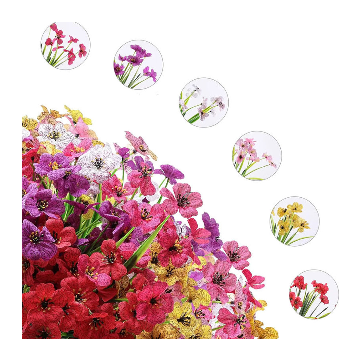 5 Stück künstliche Pflaumenblüten von HUAFENFEN in Mehrfarbig als Dekoration für Hochzeiten und Fotografie - Bild 4