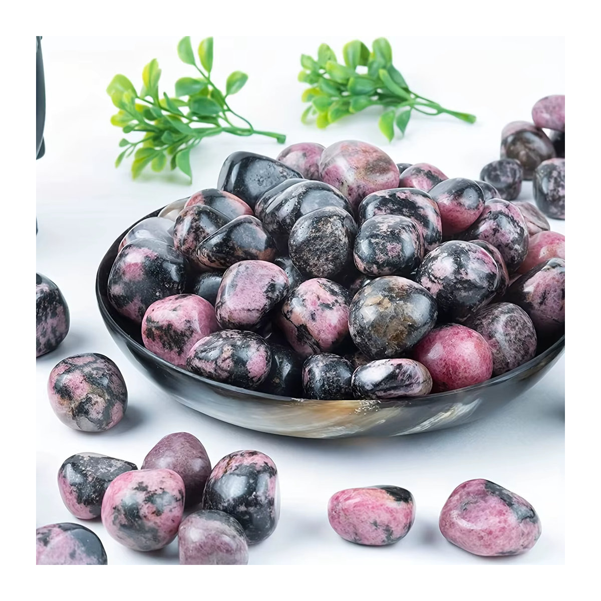 5 Stück Rosenphlogopit von Stone Brothers in Rosa, natürliche Mineralienproben für Chakra-Balance und Aquariendekoration - Bild 3