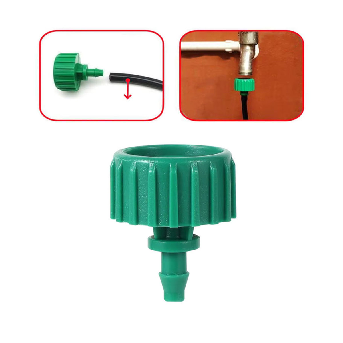 5-teiliges Set gerade Reduzierverbindung von 1/2 Zoll Innengewinde auf 4/7 mm Schlauch für Gartenbewässerung und Mikrobewässerung - Bild 7
