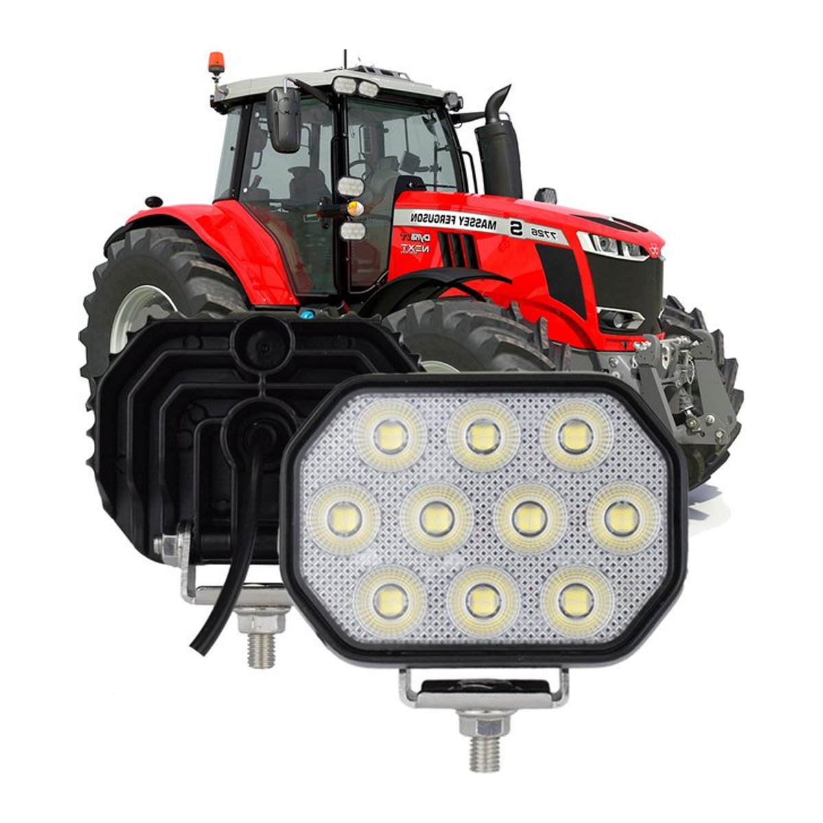 5-Zoll LED Arbeitsscheinwerfer 50W Flutlicht für Offroad, LKW, Traktor und Bagger - Bild 1
