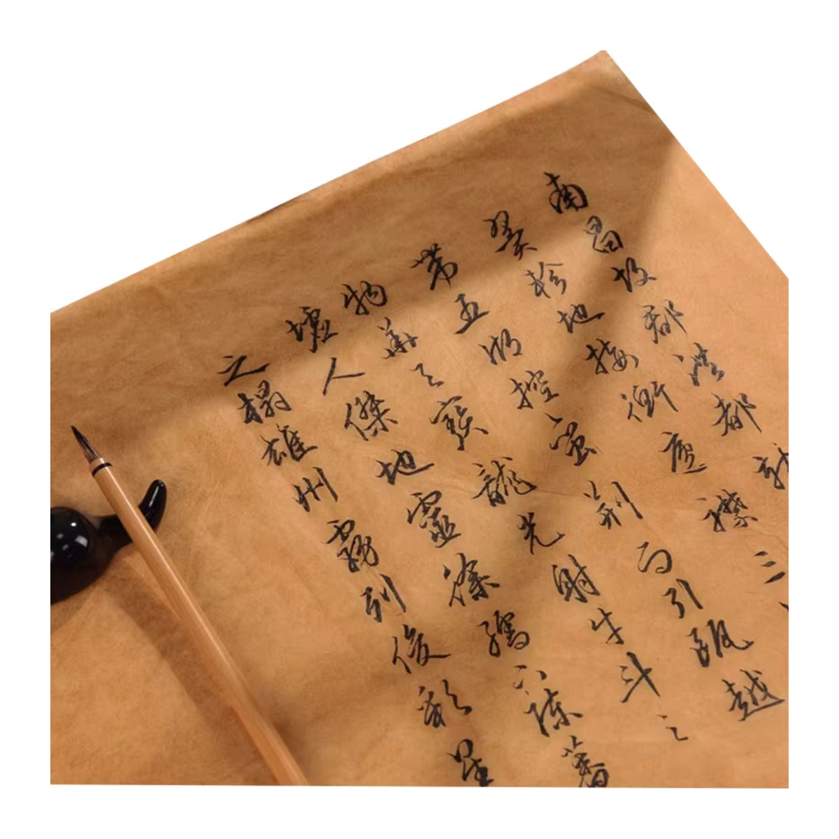 50 Blatt Emenne Xuan-Papier für chinesische Kalligraphie in Beige, Vintage-Design, B: 88,4 cm x H: 42 cm - Bild 5