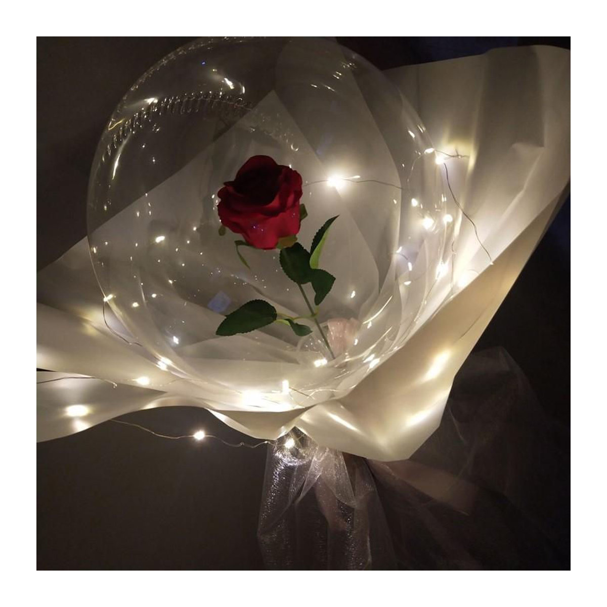 50 Stück Bobo Ballons von DHDH, transparente Blasenballons aus Kunststoff für Geburtstag, Hochzeit oder Babyparty, Durchmesser: 20,32 cm - Bild 3